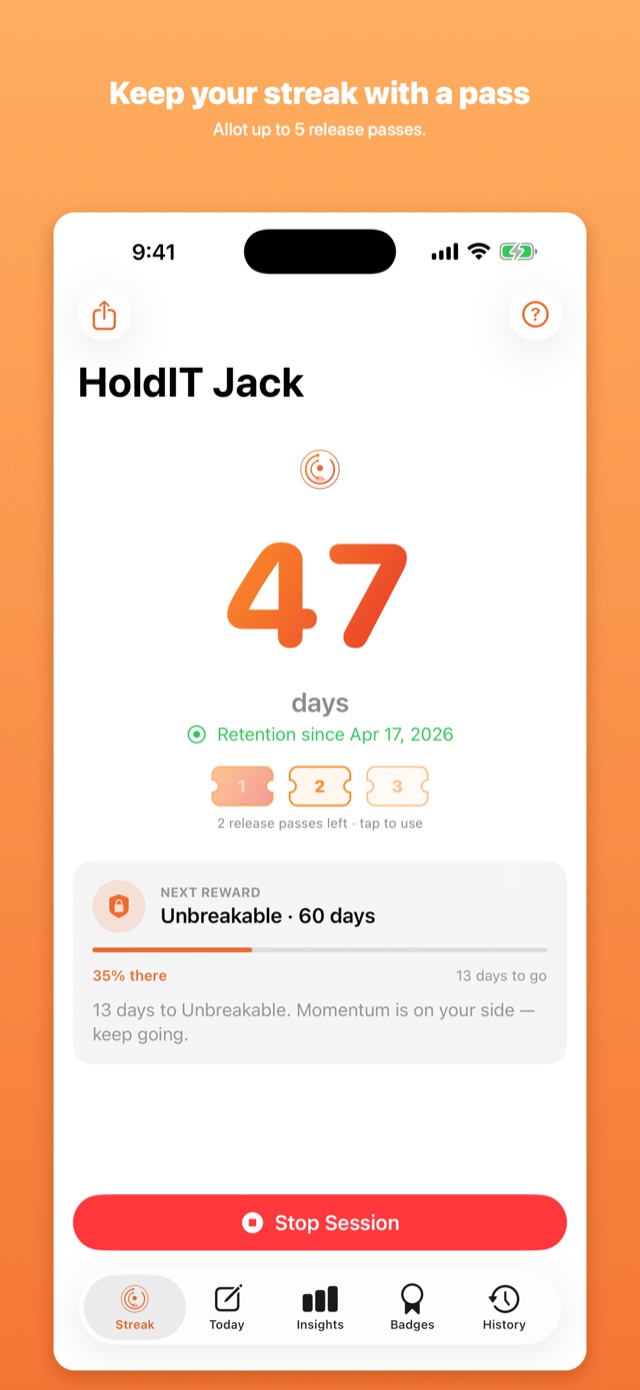 Release passes screen